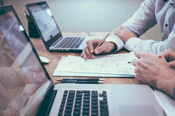Recruitment professional conducting an interview with a job candidate