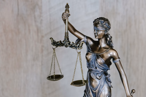 Professional lawyer working at a modern law office