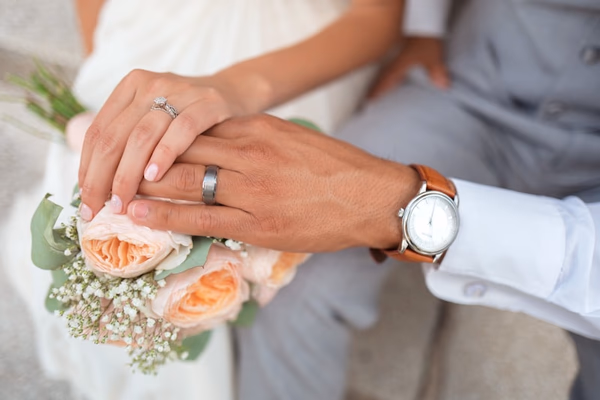 Professional wedding planner coordinating a beautiful wedding ceremony